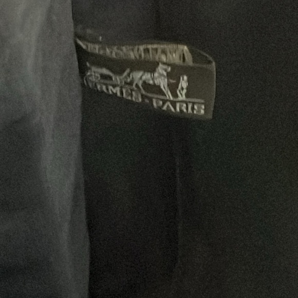 HERMES Fourre Tout MM Tote Bag Handbag Canvas Blue And Burgundy in GUC. - Picture 15 of 16